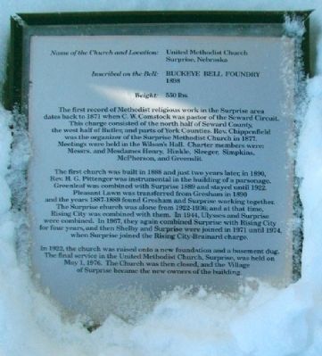 United Methodist Church Bell Marker image. Click for full size.