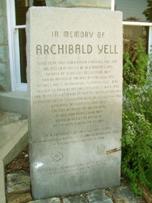 Archibald Yell Marker image. Click for full size.