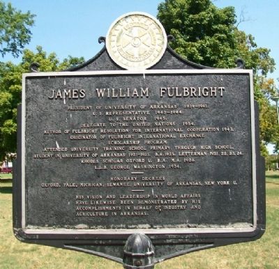 James William Fulbright Marker image. Click for full size.