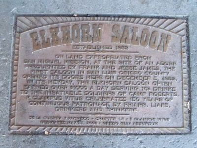 Elkhorn Saloon Marker image. Click for full size.