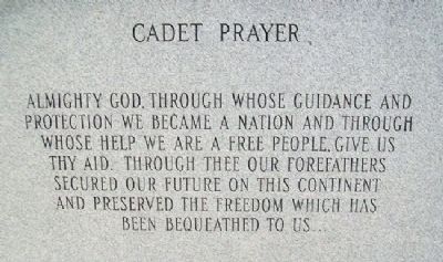 Oklahoma Military Academy War Memorial Cadet Prayer image. Click for full size.