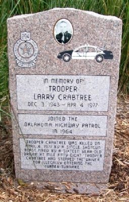 Trooper Larry Crabtree Memorial image. Click for full size.