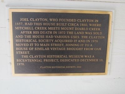 The Joel Clayton House Marker image. Click for full size.