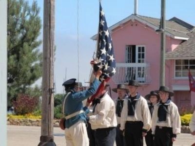 Re-Enactment of the Raising of the Stars & Stripes Over the Custom House image. Click for full size.