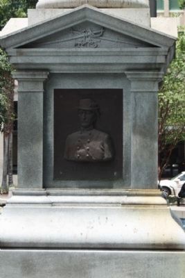 Jacksonville Confederate Monument, south face; bust of J. J. Dickinson image. Click for full size.