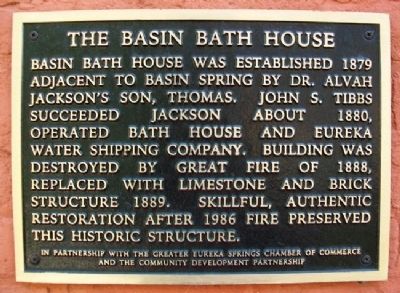 The Basin Bath House Marker image. Click for full size.