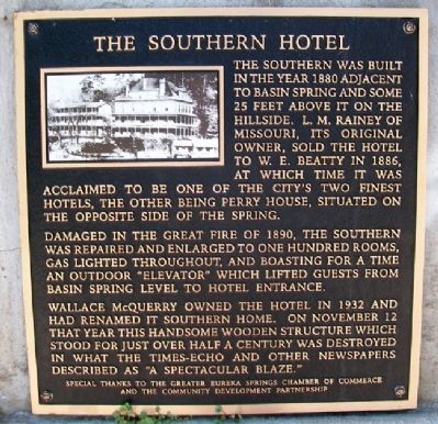 The Southern Hotel Marker image. Click for full size.