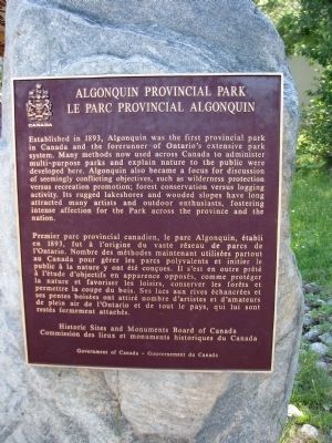 Algonquin Provincial Park Marker image. Click for full size.