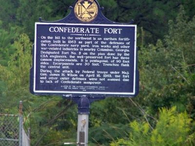 Confederate Fort Marker image. Click for full size.