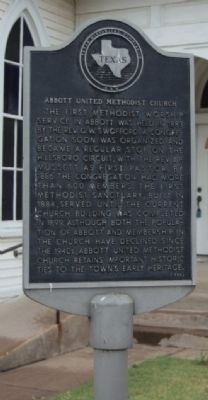 Abbott United Methodist Church Marker image. Click for full size.