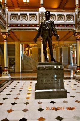 Nathan Hale Statue inside Hartford, Connecticut Capitol Building image. Click for full size.