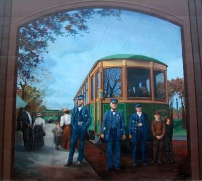 Early 1900s Streetcar Mural image. Click for full size.