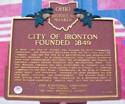 City of Ironton Marker image. Click for full size.