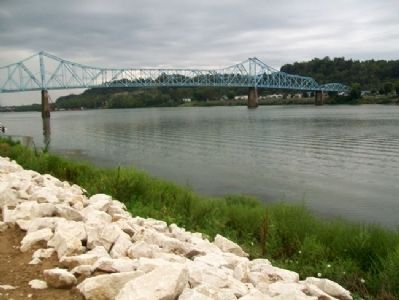View of Ohio River and Ironton-Russell Bridge image. Click for full size.