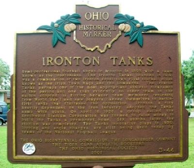 Ironton Tanks Marker (Side A) image. Click for full size.