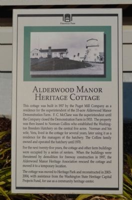 Alderwood Manor Heritage Cottage Marker image. Click for full size.