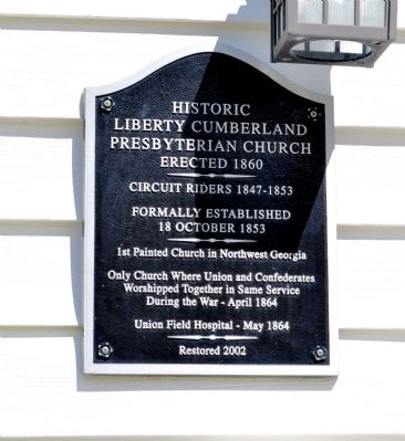 Historic Liberty Cumberland Presbyterian Church Marker image. Click for full size.