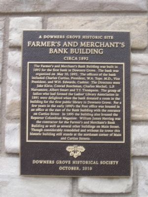 Farmer's and Merchant's Bank Building Marker image. Click for full size.