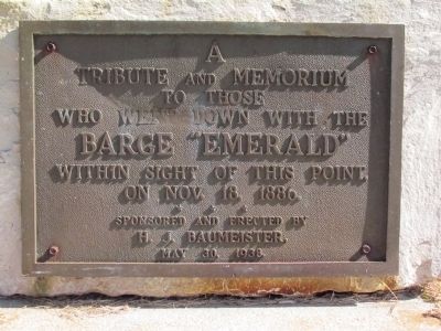 Marker for the barge "Emerald " image. Click for full size.