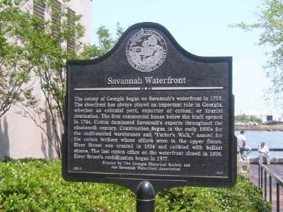 Savannah Waterfront Marker image. Click for full size.
