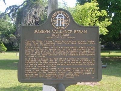 Joseph Vallence Bevan (1798-1830) Marker. Click for full size. Joseph Vallence Bevan (1798-1830) Marker image. Click for full size.