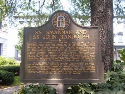 SS Savannah and SS John Randolph Marker image. Click for full size.