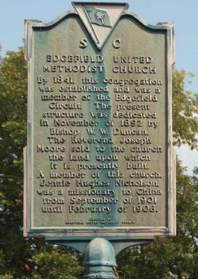 Edgefield United Methodist Church Marker image. Click for full size.