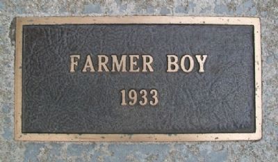 "Farmer Boy" 1933 Marker image. Click for full size.