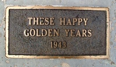 "These Happy Golden Years" 1943 Marker image. Click for full size.