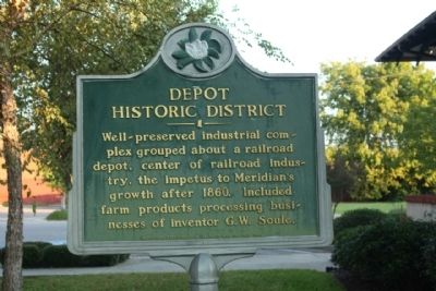 Depot Historic District Marker image. Click for full size.