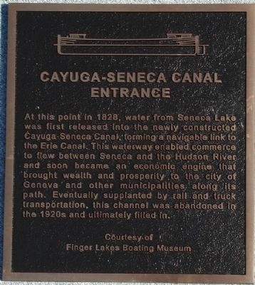Cayuga-Seneca Canal Entrance Marker image. Click for full size.