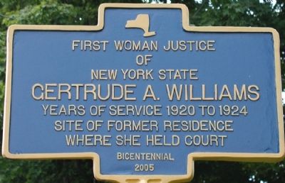 Gertrude A. Williams Marker image. Click for full size.