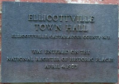 Ellicottville Town Hall Marker image. Click for full size.
