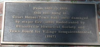 Ellicottville Town Hall Bell Plaque image. Click for full size.