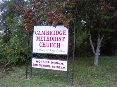 Cambridge Methodist Church sign. Click for full size. Cambridge Methodist Church sign image. Click for full size.