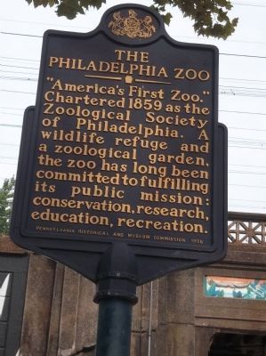 The Philadelphia Zoo Marker image. Click for full size.