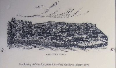 Line drawing of Camp Ford image. Click for full size.