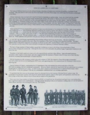 African Americans at Camp Ford Marker. Click for full size. African Americans at Camp Ford Marker image. Click for full size.