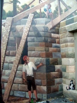Flood Gate House Mural Detail. Click for full size. Flood Gate House Mural Detail image. Click for full size.