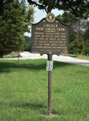 2012 Up-Date - - Looking North <br> Lincoln Knob Creek Farm Marker image. Click for full size.