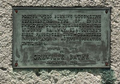 Porter Wood Burning Locomotive Marker image. Click for full size.