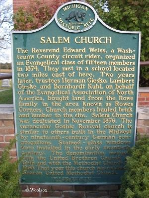 Salem Church Marker image. Click for full size.