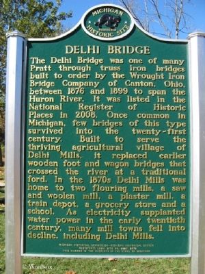 Delhi Bridge Marker side 1 image. Click for full size.