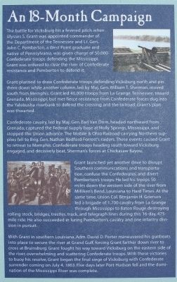 Battle for the Mississippi: The Vicksburg Campaign Marker, rightside text image. Click for full size.