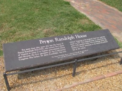 Peyton Randolph House Marker image. Click for full size.