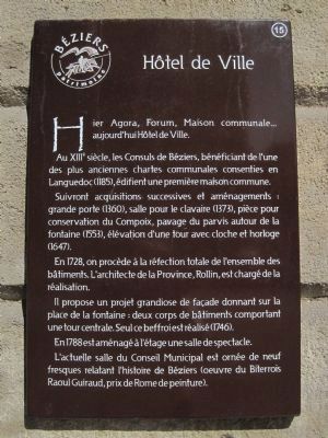 Hôtel de Ville Marker image. Click for full size.