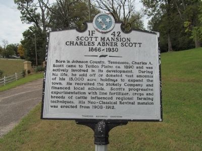 Scott Mansion Marker. Click for full size. Scott Mansion Marker image. Click for full size.
