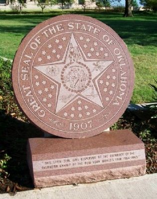 Oklahoma State Seal and Marker image. Click for full size.