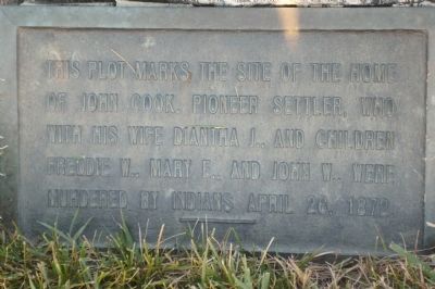 Cook Homestead Marker image. Click for full size.