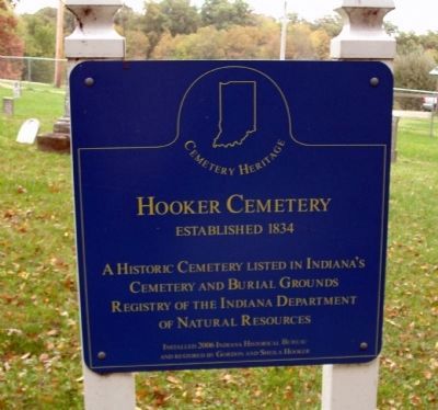 Hooker Cemetery Marker image. Click for full size.